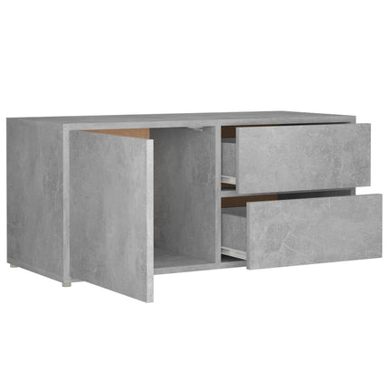 Tv-bänk betonggrå 80x34x36 cm konstruerat trä