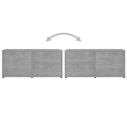 Tv-bänk betonggrå 80x34x36 cm konstruerat trä