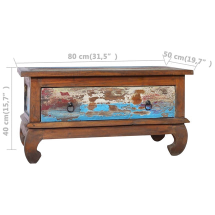 Soffbord 80x50x40 cm återvunnen teak
