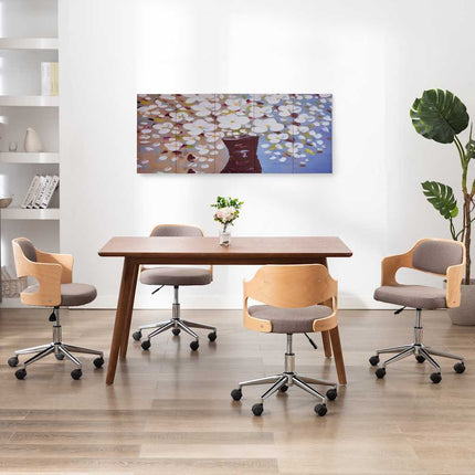 Canvastavla blommor i vas flerfärgad 150x60 cm
