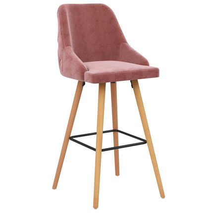 Barstolar 2 st rosa sammet
