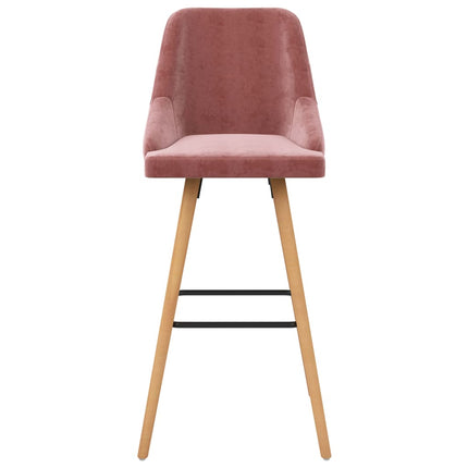 Barstolar 2 st rosa sammet