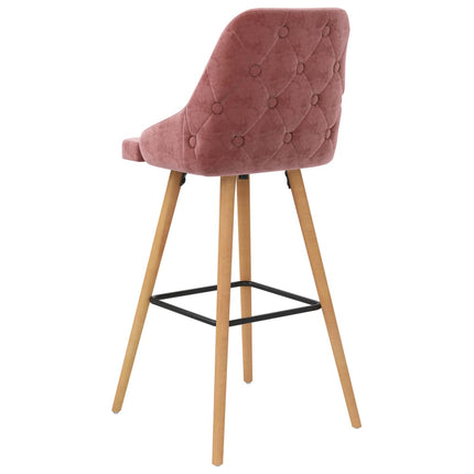 Barstolar 2 st rosa sammet