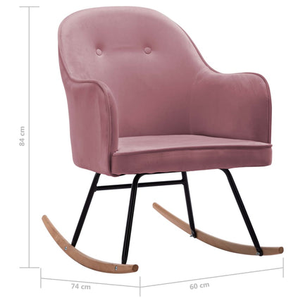 Gungstol rosa sammet
