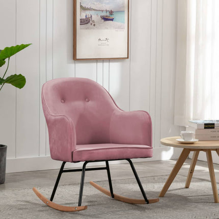 Gungstol rosa sammet