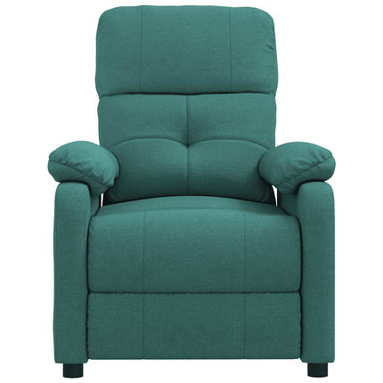Reclinerfåtölj mörkgrön tyg
