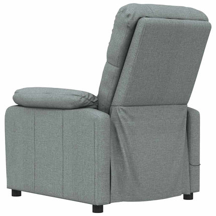 Massagefåtölj mörkgrå tyg