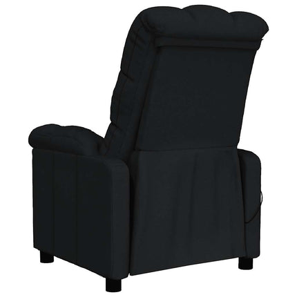 Massagefåtölj svart tyg