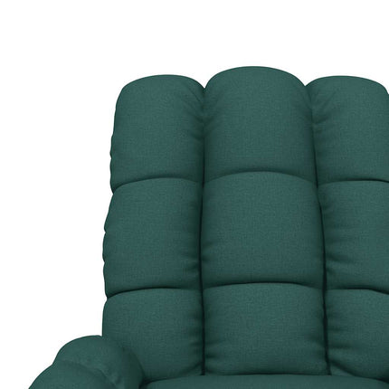 Massagefåtölj mörkgrön tyg