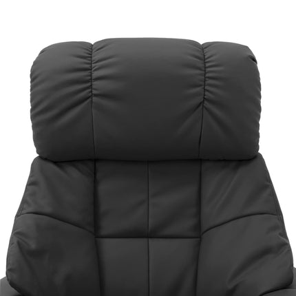 Massagefåtölj grå konstläder och böjträ
