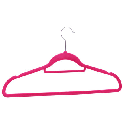 Klädgalgar 50 st halkfria rosa sammet