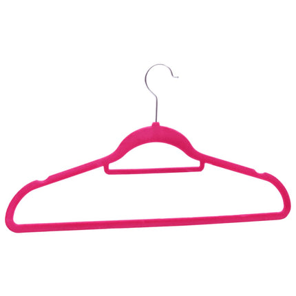 Klädgalgar 100 st halkfria rosa sammet