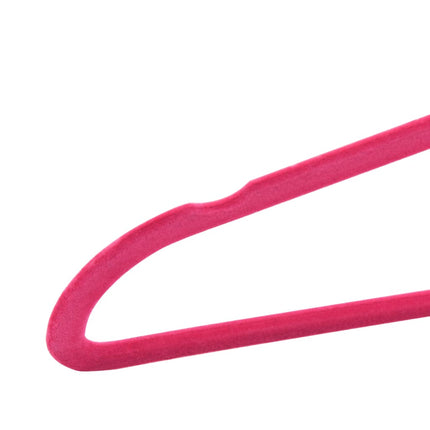 Klädgalgar 100 st halkfria rosa sammet