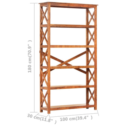 Bokhylla 100x30x180 cm massivt akaciaträ honungsfinish