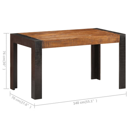 Matbord 140x70x76 cm massivt grovt mangoträ