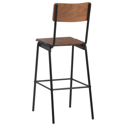 Barstolar 4 st vit massiv plywood stål