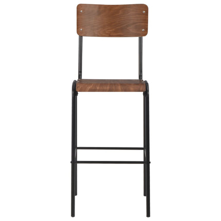 Barstolar 6 st massiv plywood stål