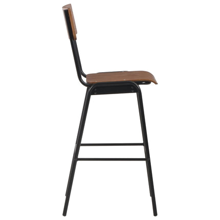 Barstolar 6 st massiv plywood stål