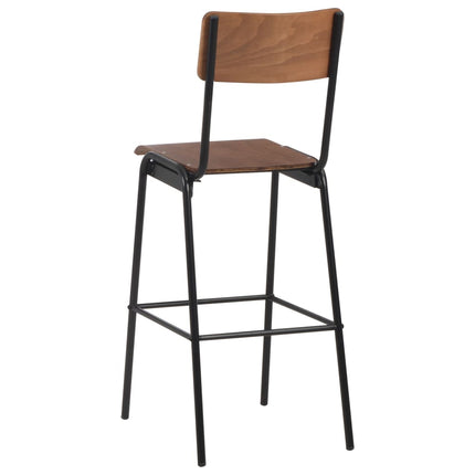 Barstolar 6 st massiv plywood stål