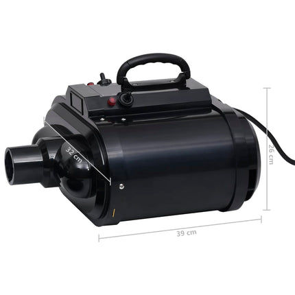 Husdjursfön dubbel motor svart