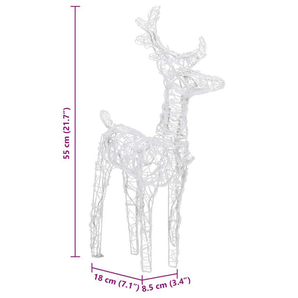 Juldekoration ren & släde 160 LED 130 cm akryl