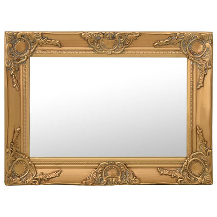 Väggspegel barockstil 60x40 cm guld