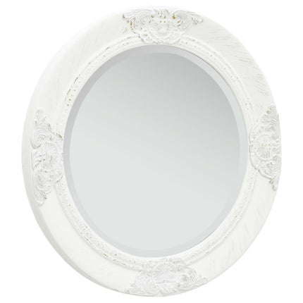 Väggspegel barockstil 50 cm vit