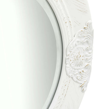 Väggspegel barockstil 50 cm vit