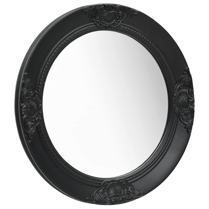 Väggspegel barockstil 50 cm svart