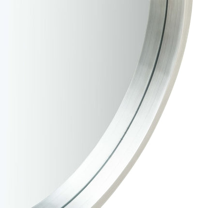 Väggspegel med rem 50 cm silver