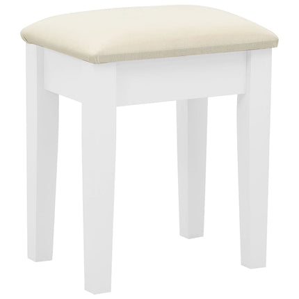 Sminkbord med pall vit 65x36x128 cm kejsarträ MDF