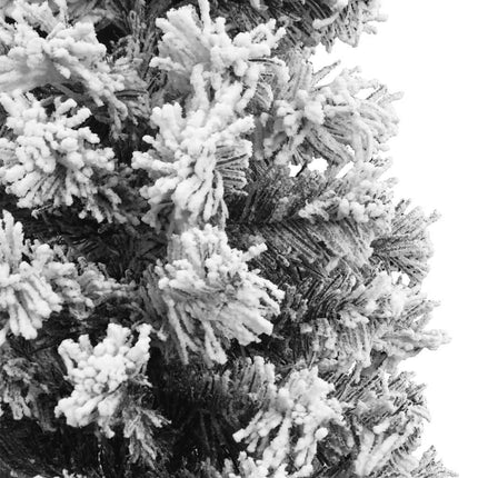 Smal plastgran med snö grön 150 cm PVC