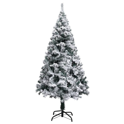 Plastgran med snö grön 150 cm PVC