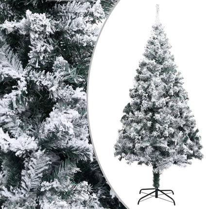 Plastgran med snö grön 210 cm PVC