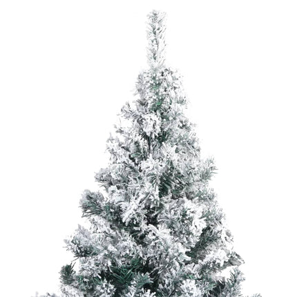Plastgran med snö grön 210 cm PVC