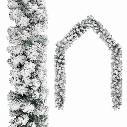 Julgirlang med snö 5 m PVC