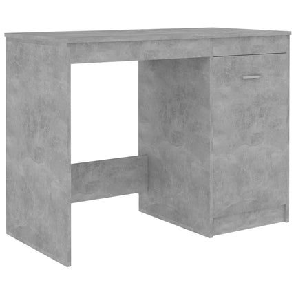 Skrivbord betonggrå 140x50x76 cm konstruerat trä