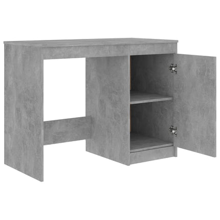 Skrivbord betonggrå 140x50x76 cm konstruerat trä