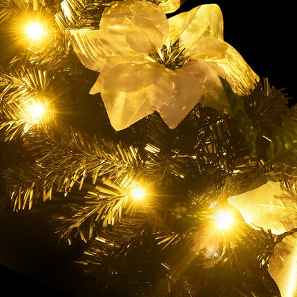 Julgirlang med LED-lampor svart 2,7 m PVC