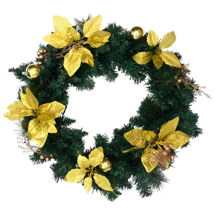 Julkrans med lysdioder grön 60 cm PVC