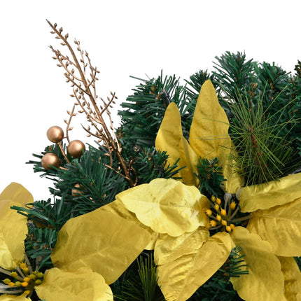 Julkrans med lysdioder grön 60 cm PVC