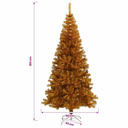 Plastgran med fot guld 180 cm PET