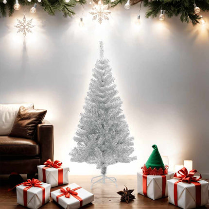 Plastgran med fot silver 150 cm PET