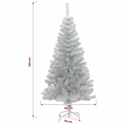 Plastgran med fot silver 150 cm PET