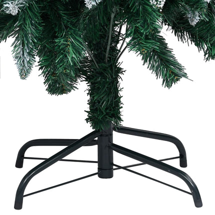 Plastgran med kottar och vit snö 180 cm