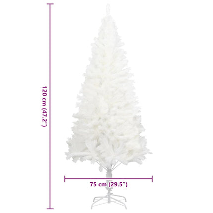 Plastgran verklighetstrogna barr vit 120 cm