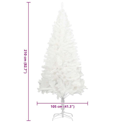 Plastgran verklighetstrogna barr vit 210 cm