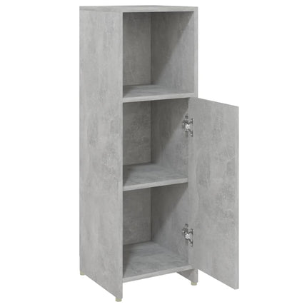 Badrumsskåp betonggrå 30x30x95 cm konstruerat trä