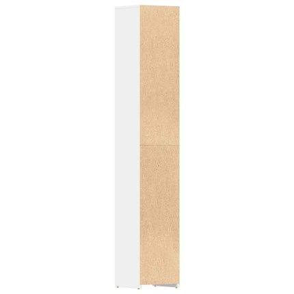 Badrumsskåp vit 30x30x183,5 cm konstruerat trä