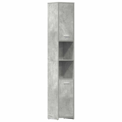 Badrumsskåp betonggrå 30x30x183,5 cm konstruerat trä